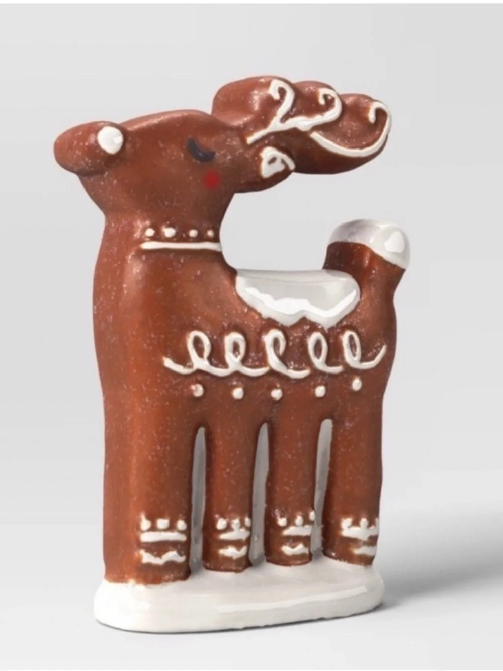 Set of 2 Ceramic Gingerbread Reindeer by Target's Wondershop, New!